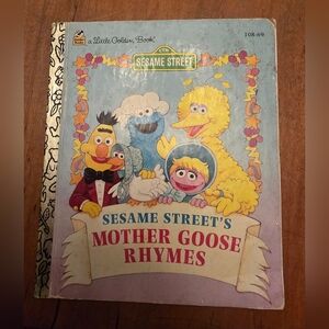 Vintage 1993 Sesame Street's Mother Goose Rhymes Little Golden Book  Used